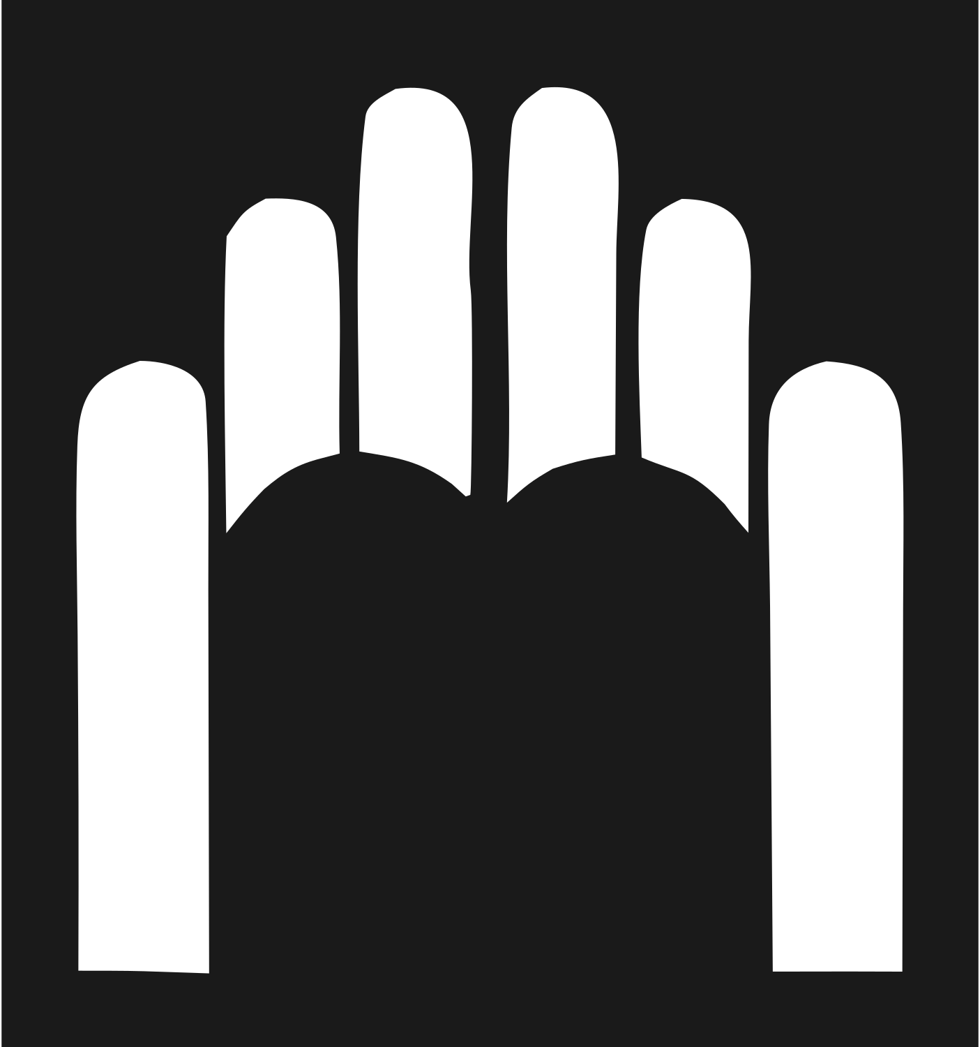 Open Hand Raised Logo #1a1a1a/#ffffff