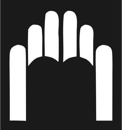Open Hand Raised Logo #1a1a1a/#ffffff