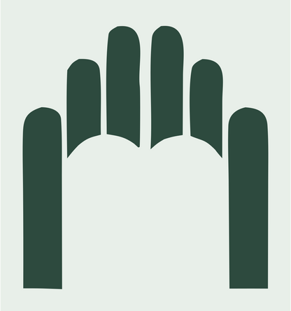 Open Hand Raised Logo #e8efe9/#2d4a3e