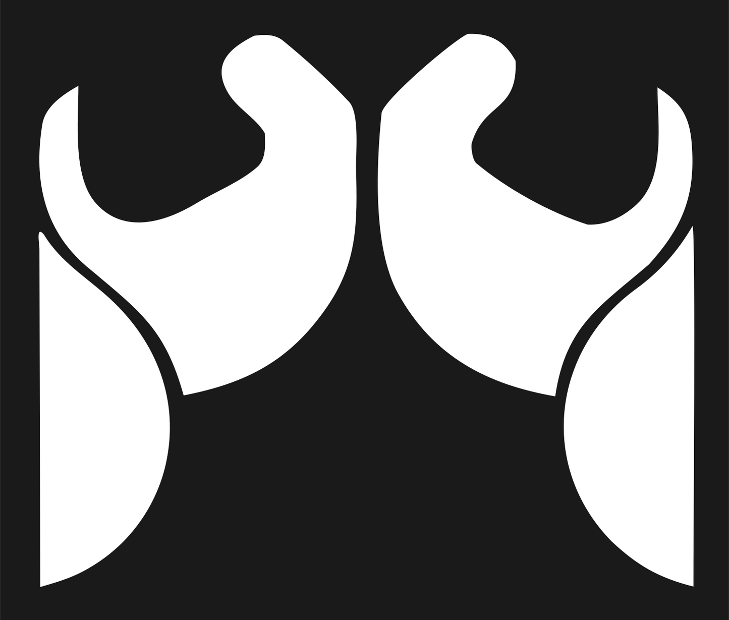 Mirrored Praying Hands Logo #1a1a1a/#ffffff