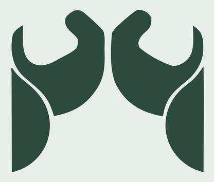 Mirrored Praying Hands Logo #e8efe9/#2d4a3e