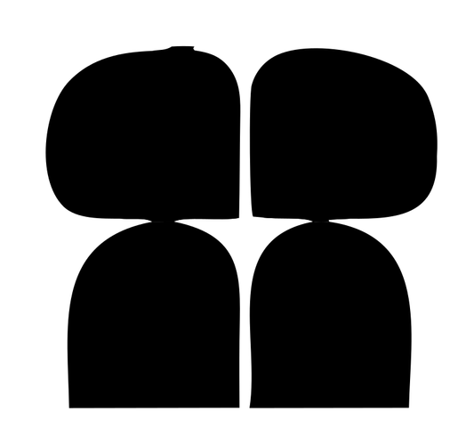 Folded Hands Silhouette Logo