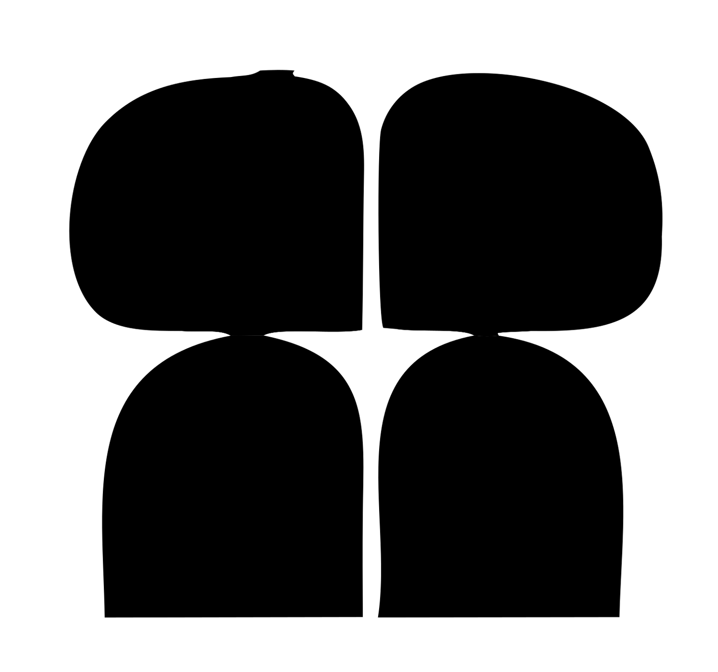 Folded Hands Silhouette Logo #ffffff/#000000