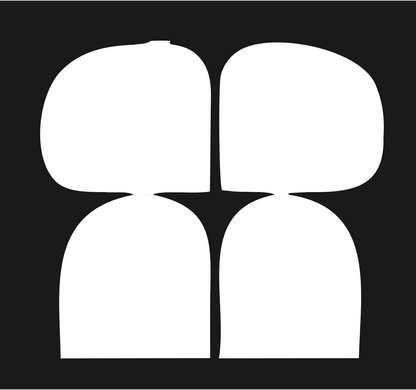 Folded Hands Silhouette Logo #1a1a1a/#ffffff