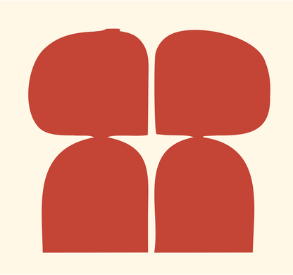 Folded Hands Silhouette Logo #fff8e7/#c44536