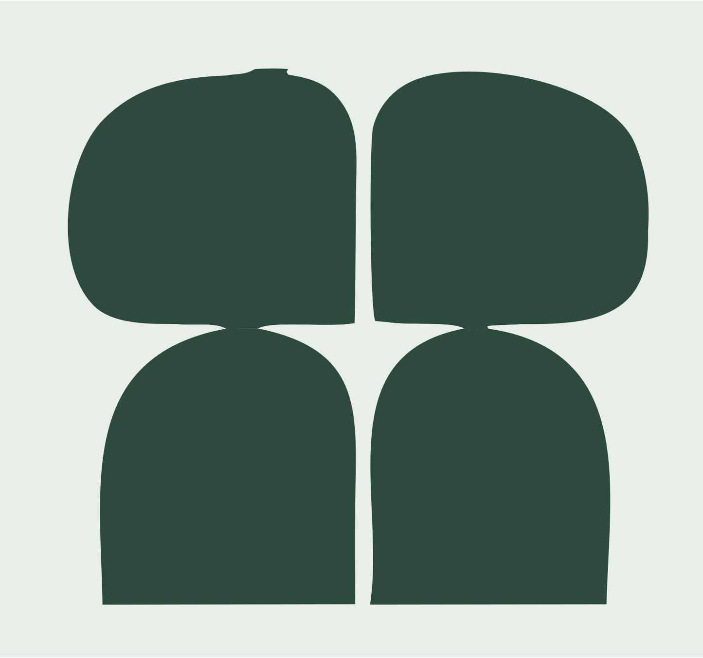 Folded Hands Silhouette Logo #e8efe9/#2d4a3e