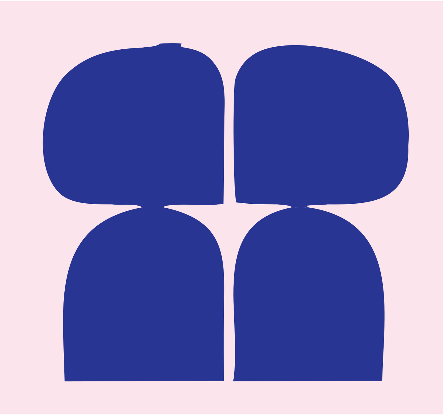 Folded Hands Silhouette Logo #fce4ec/#283593