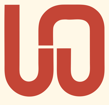 UO Monogram Handshake Logo #fff8e7/#c44536