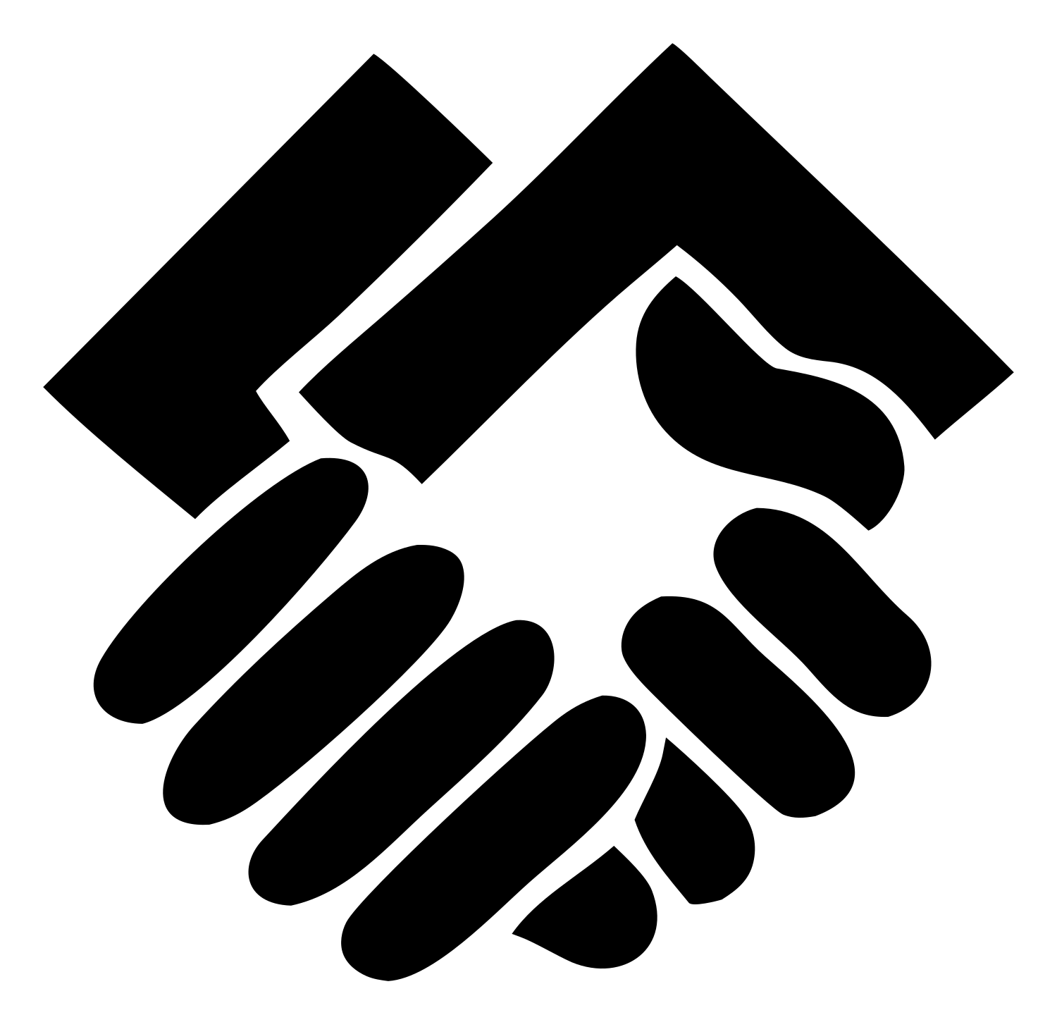 Handshake Bold Logo #ffffff/#000000