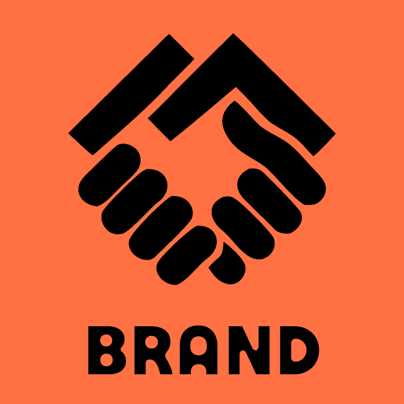 Geometric Handshake Flat Logo preview