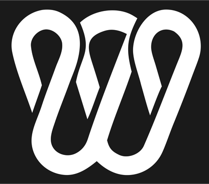 Interlocking W Handshake Logo #1a1a1a/#ffffff