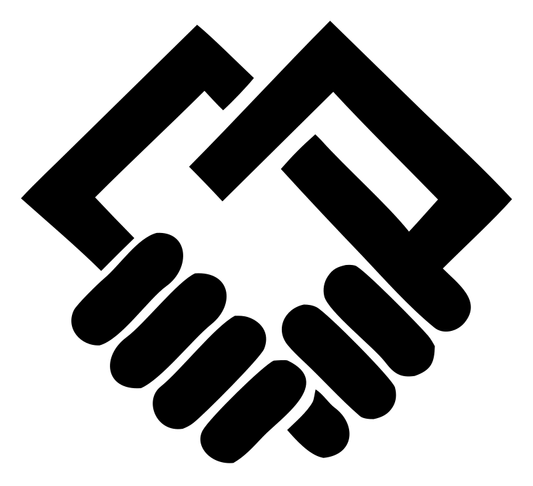 Angular Handshake Bracket Logo
