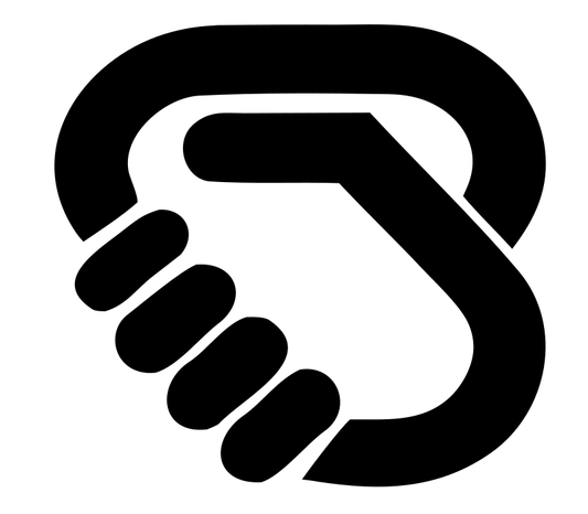 Rounded Handshake Clasp Logo