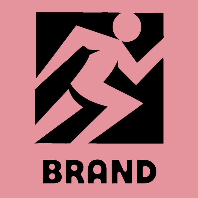 Runner Square Negative Space Logo preview