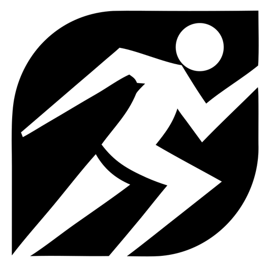 Runner Silhouette Negative Space Logo