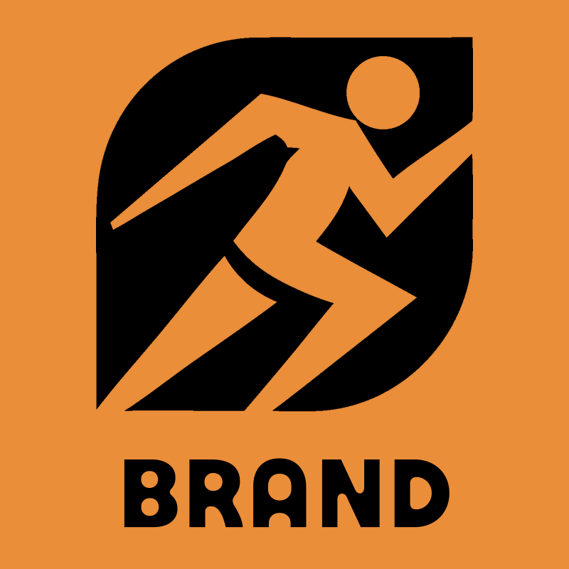 Runner Silhouette Negative Space Logo preview