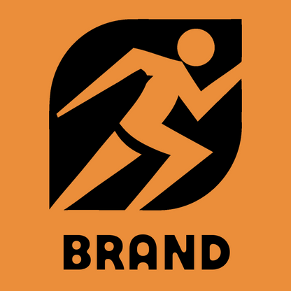 Runner Silhouette Negative Space Logo preview