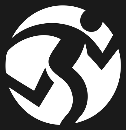 Dynamic Runner Circular Logo #1a1a1a/#ffffff