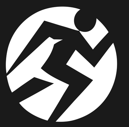 Sprinting Figure Circle Logo #1a1a1a/#ffffff