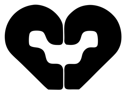 Puzzle Heart Hands Logo #ffffff/#000000