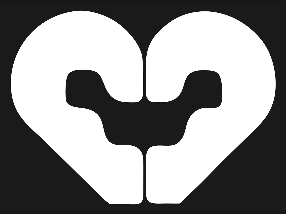 Puzzle Heart Hands Logo #1a1a1a/#ffffff