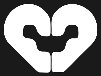 Puzzle Heart Hands Logo #1a1a1a/#ffffff