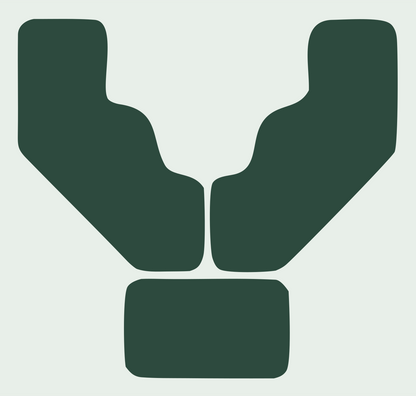 Cupped Hands Heart Logo #e8efe9/#2d4a3e
