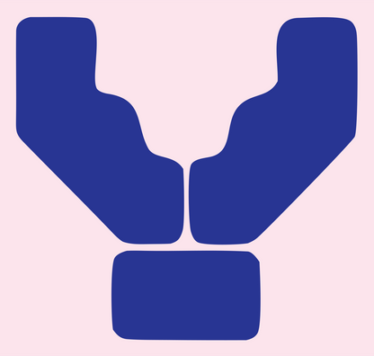 Cupped Hands Heart Logo #fce4ec/#283593
