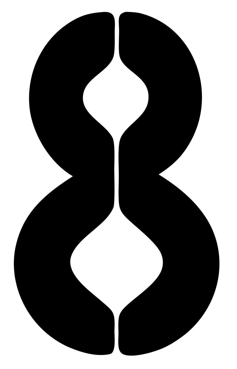 Figure Eight Hands Logo #ffffff/#000000