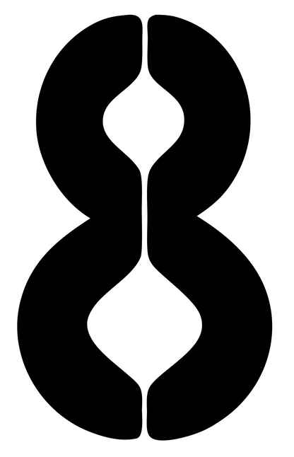 Figure Eight Hands Logo #ffffff/#000000