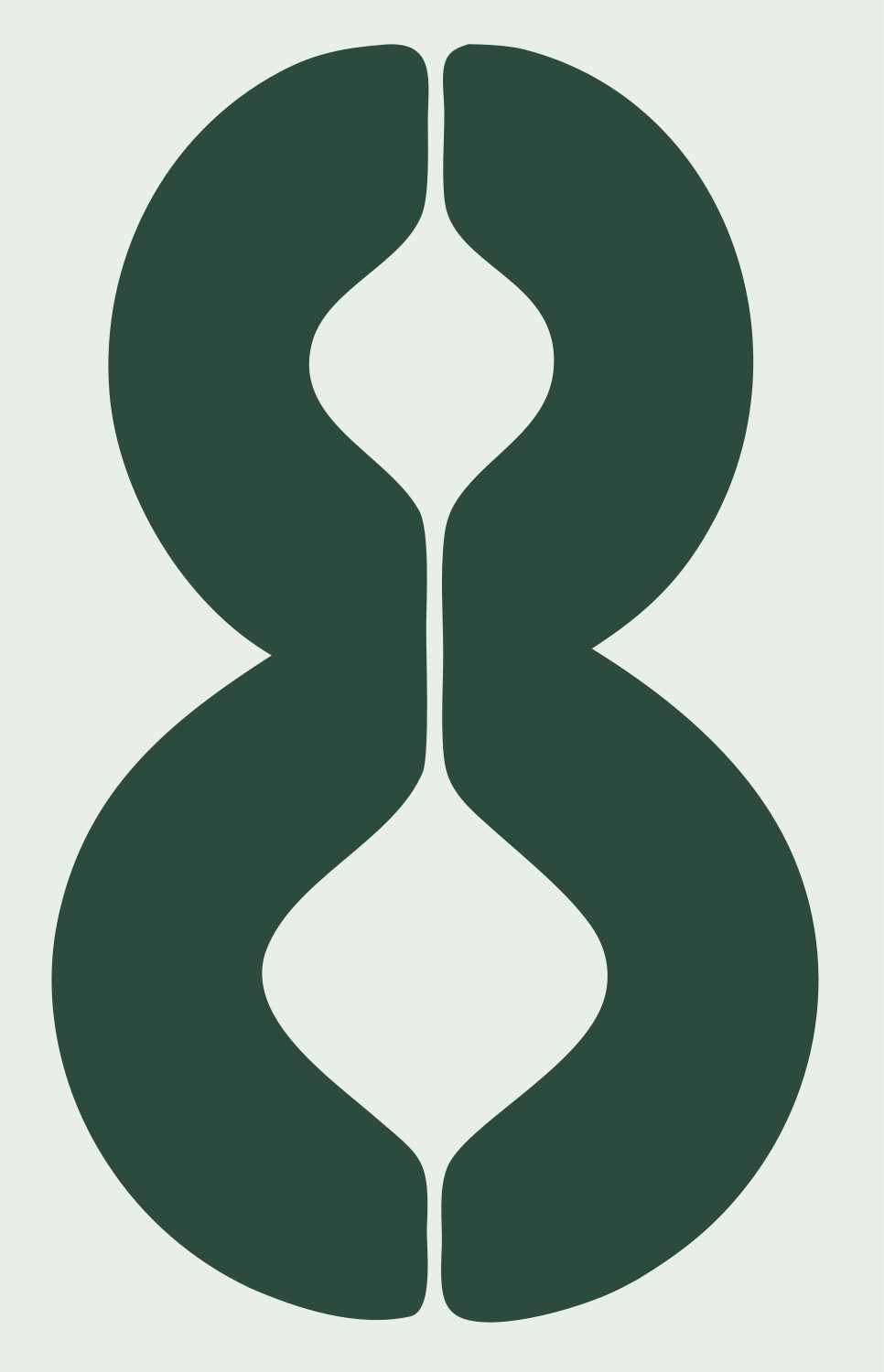 Figure Eight Hands Logo #e8efe9/#2d4a3e
