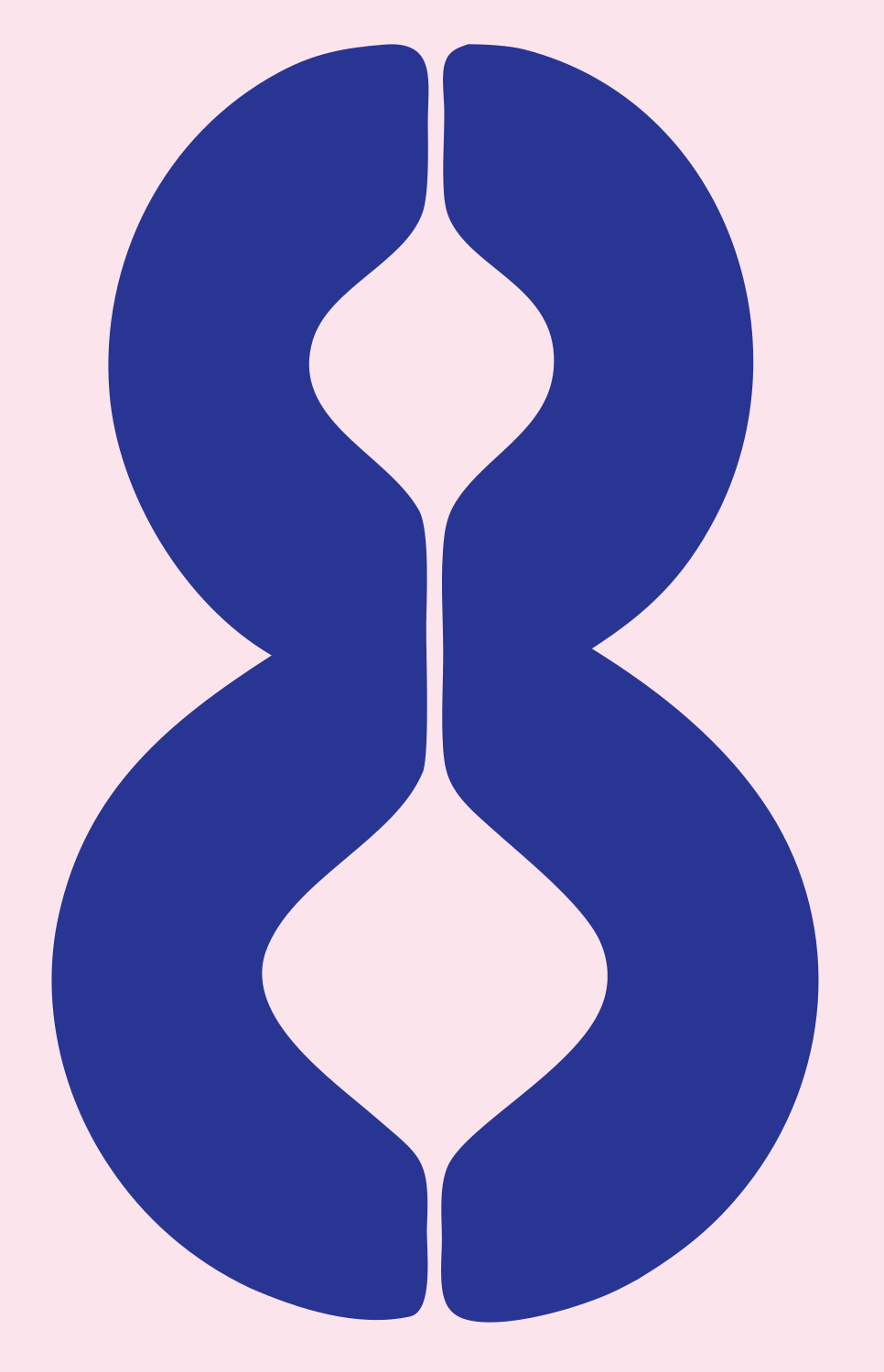 Figure Eight Hands Logo #fce4ec/#283593