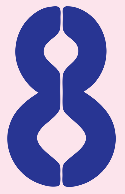 Figure Eight Hands Logo #fce4ec/#283593