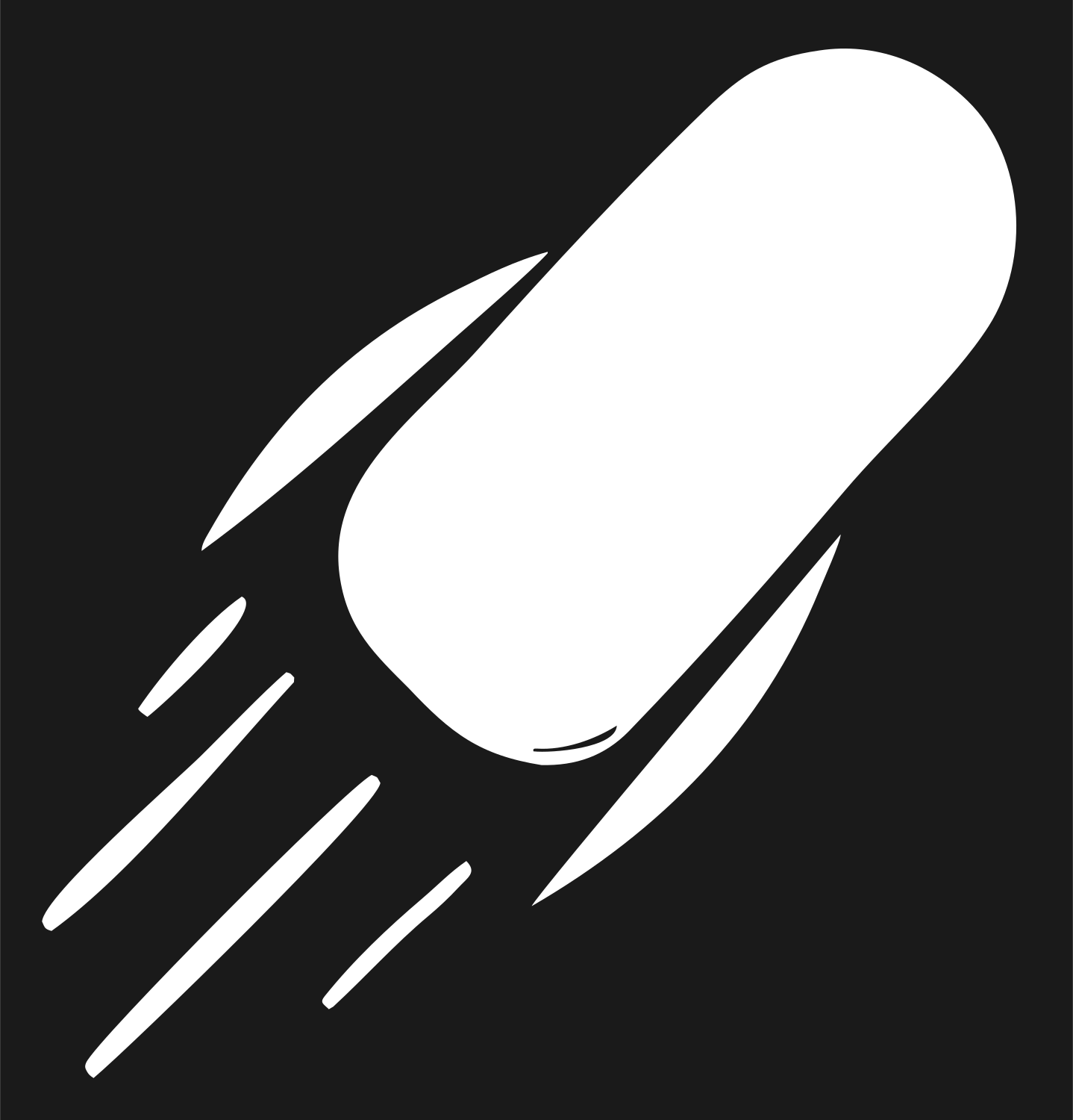 Hand-Drawn Capsule Speed Logo #1a1a1a/#ffffff