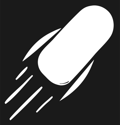 Hand-Drawn Capsule Speed Logo #1a1a1a/#ffffff