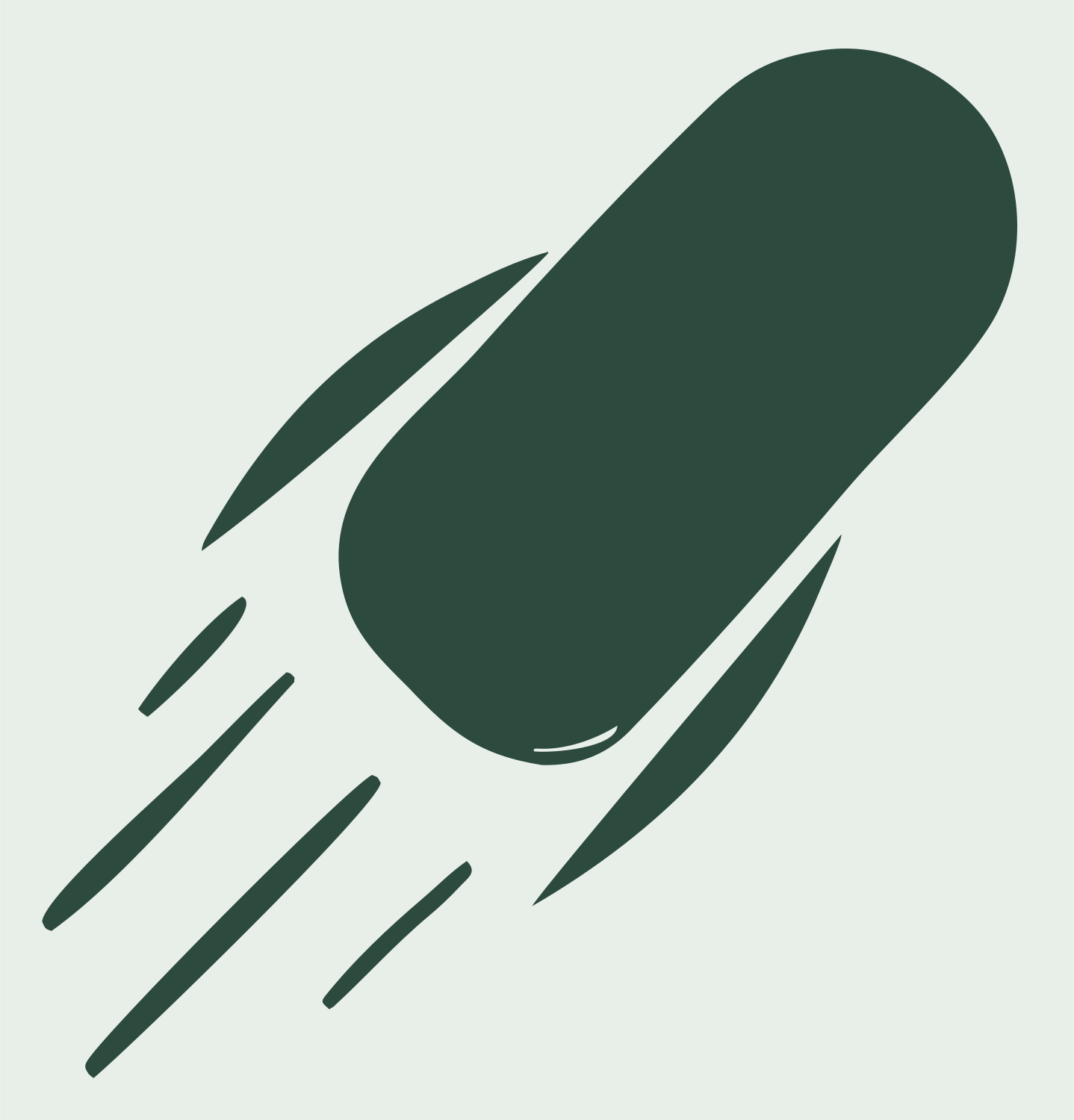 Hand-Drawn Capsule Speed Logo #e8efe9/#2d4a3e