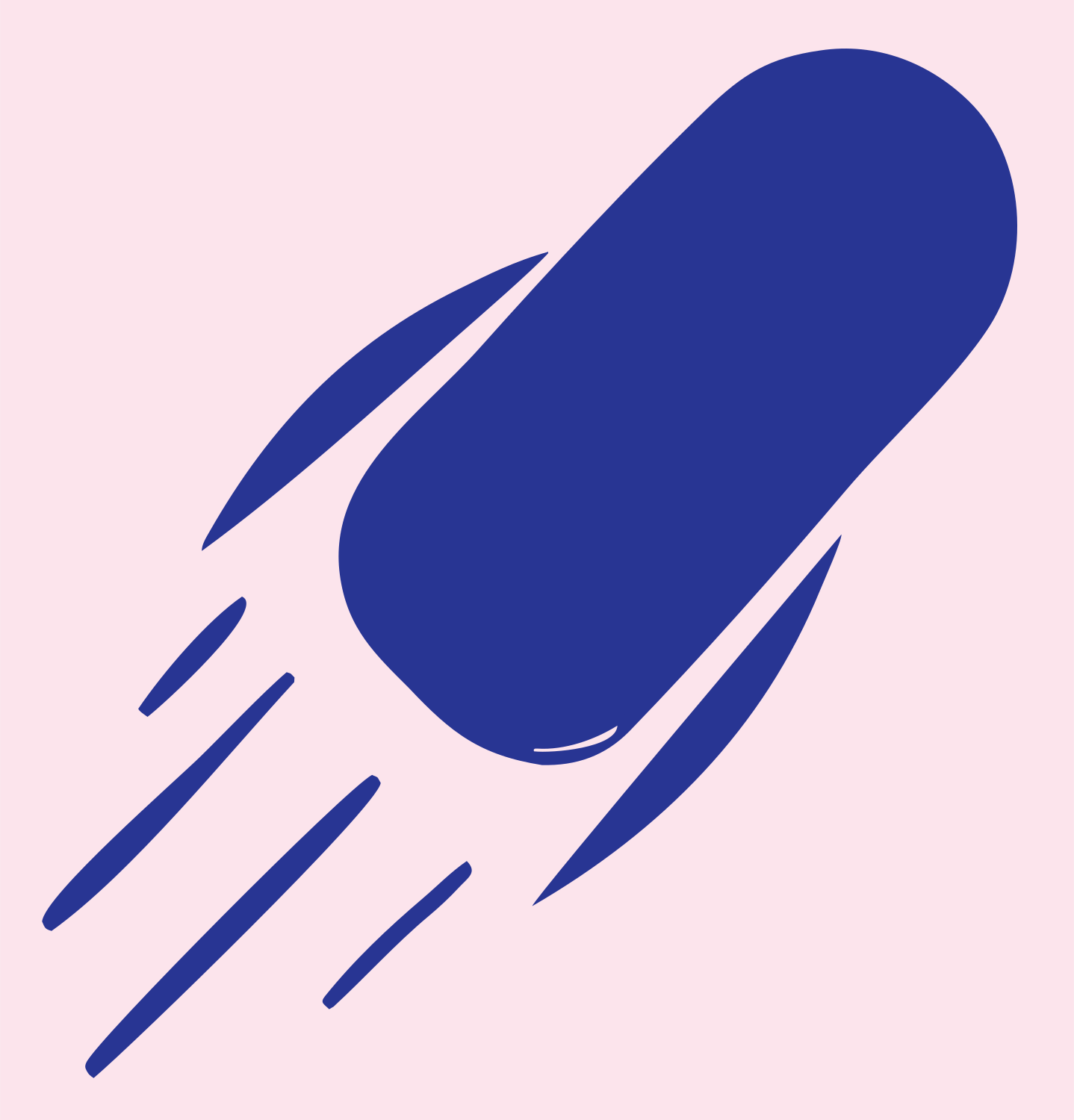 Hand-Drawn Capsule Speed Logo #fce4ec/#283593