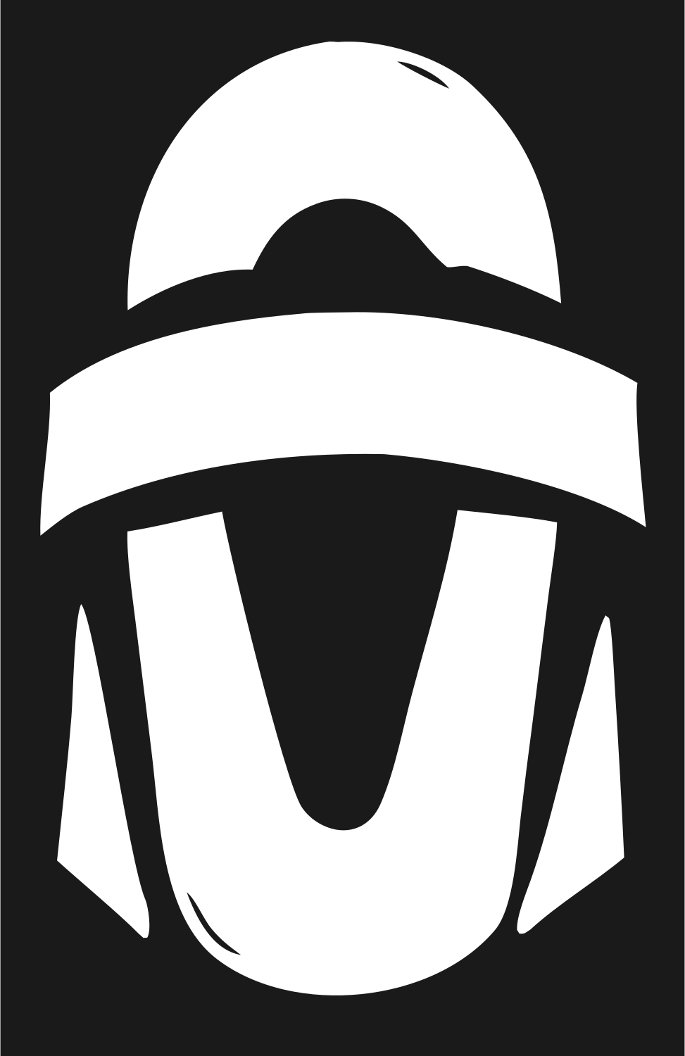 Space Capsule Reentry Logo #1a1a1a/#ffffff