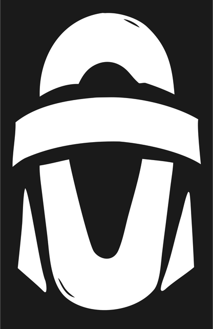 Space Capsule Reentry Logo #1a1a1a/#ffffff