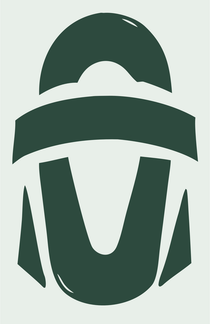 Space Capsule Reentry Logo #e8efe9/#2d4a3e