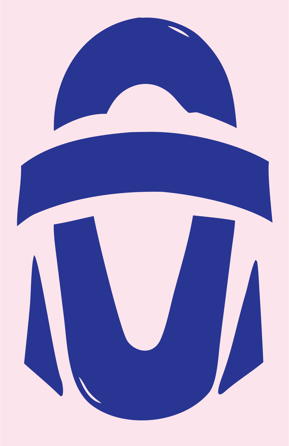 Space Capsule Reentry Logo #fce4ec/#283593