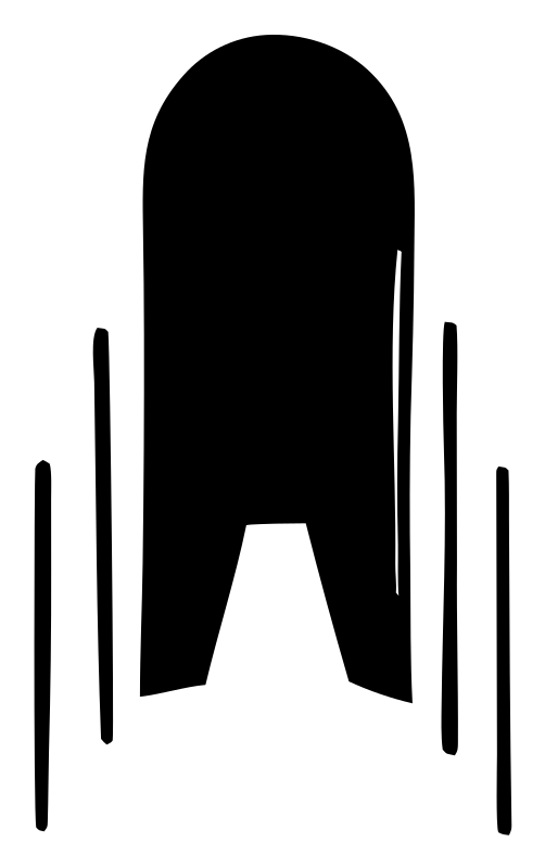 Hand-Drawn Rocket Silhouette Logo