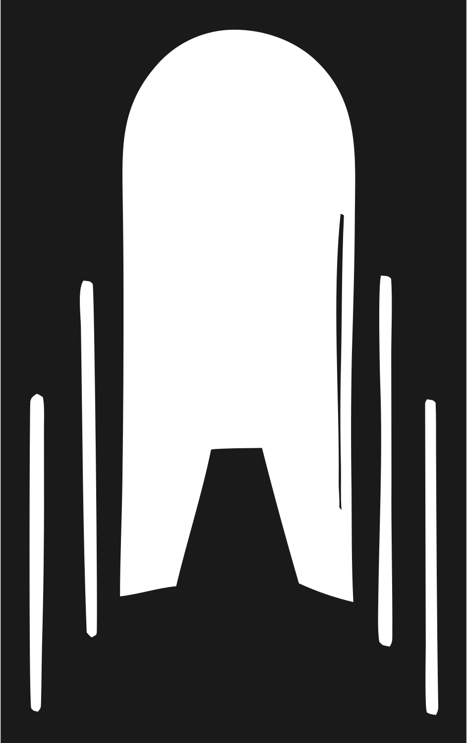 Hand-Drawn Rocket Silhouette Logo #1a1a1a/#ffffff