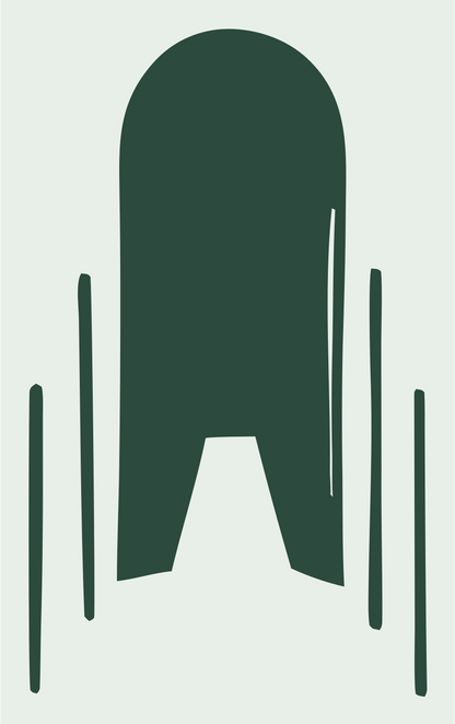 Hand-Drawn Rocket Silhouette Logo #e8efe9/#2d4a3e
