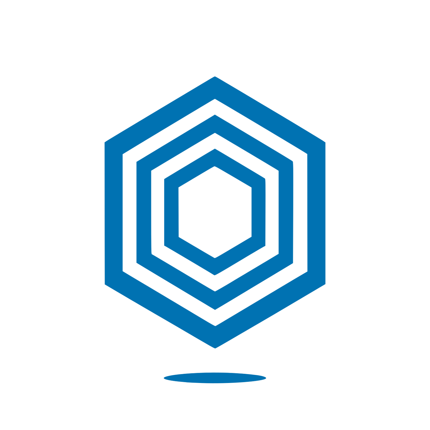 Hexagon Layers Logo #0072B2
