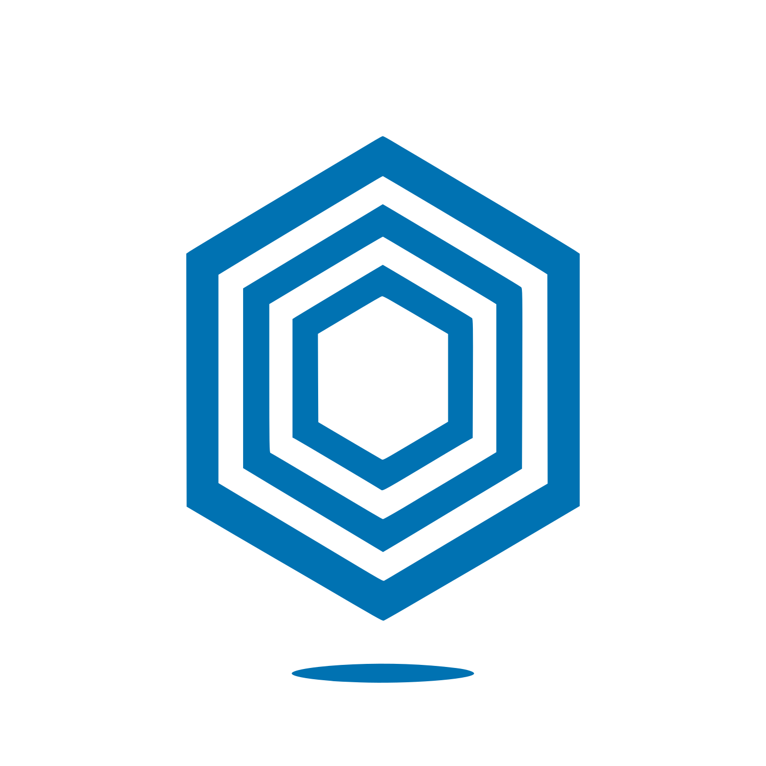 Hexagon Layers Logo #0072B2