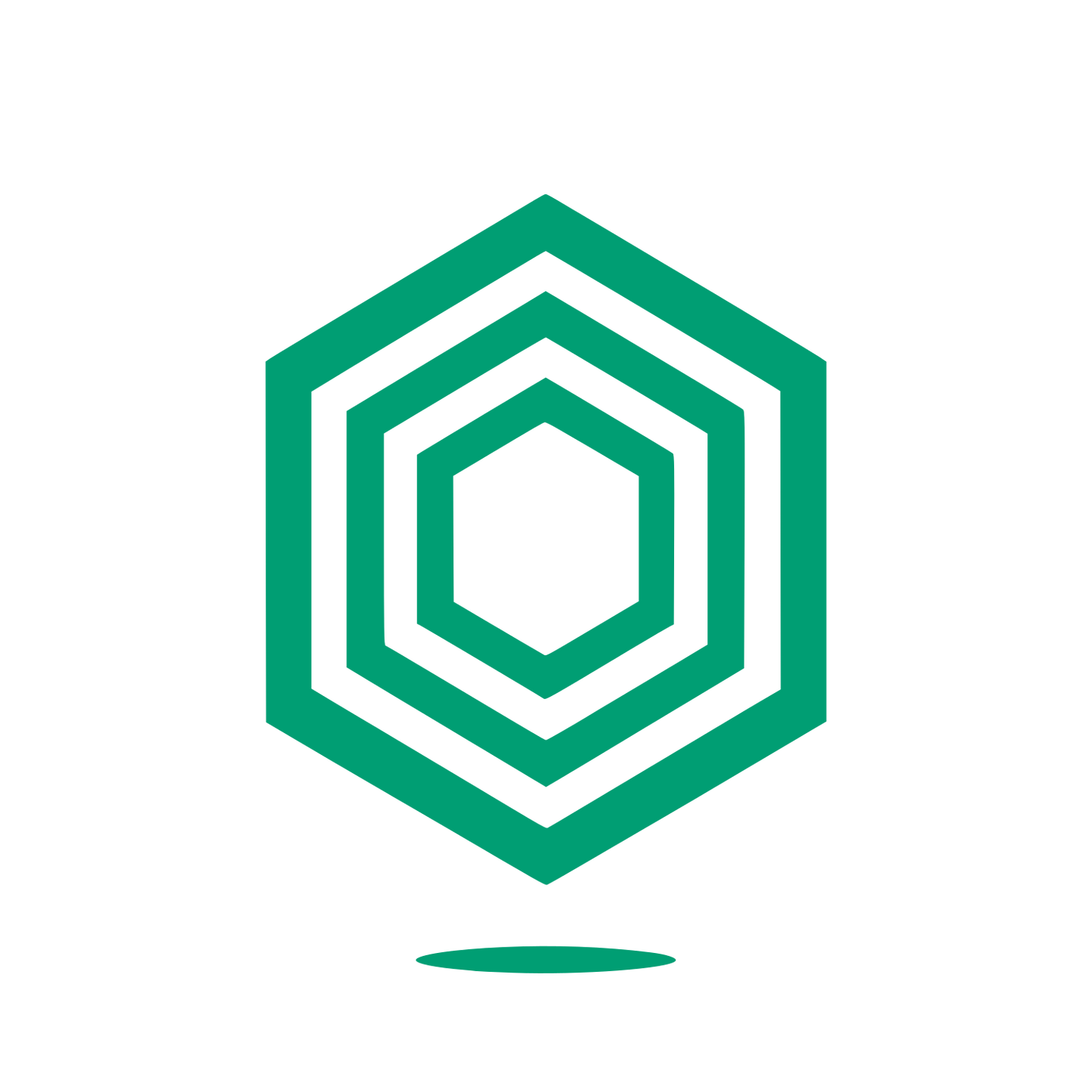 Hexagon Layers Logo #009E73