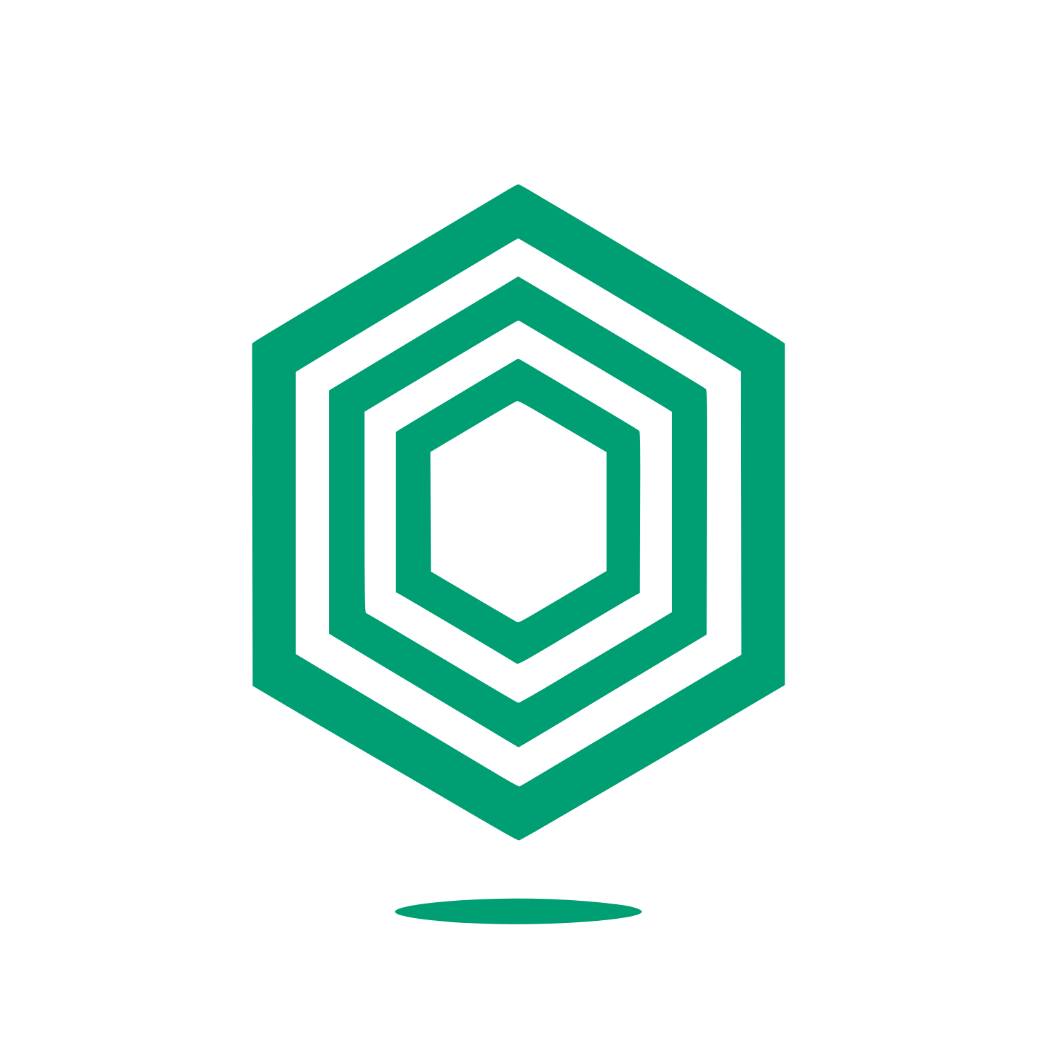 Hexagon Layers Logo #009E73