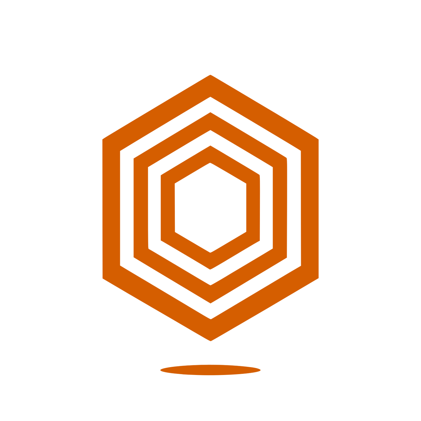 Hexagon Layers Logo #D55E00