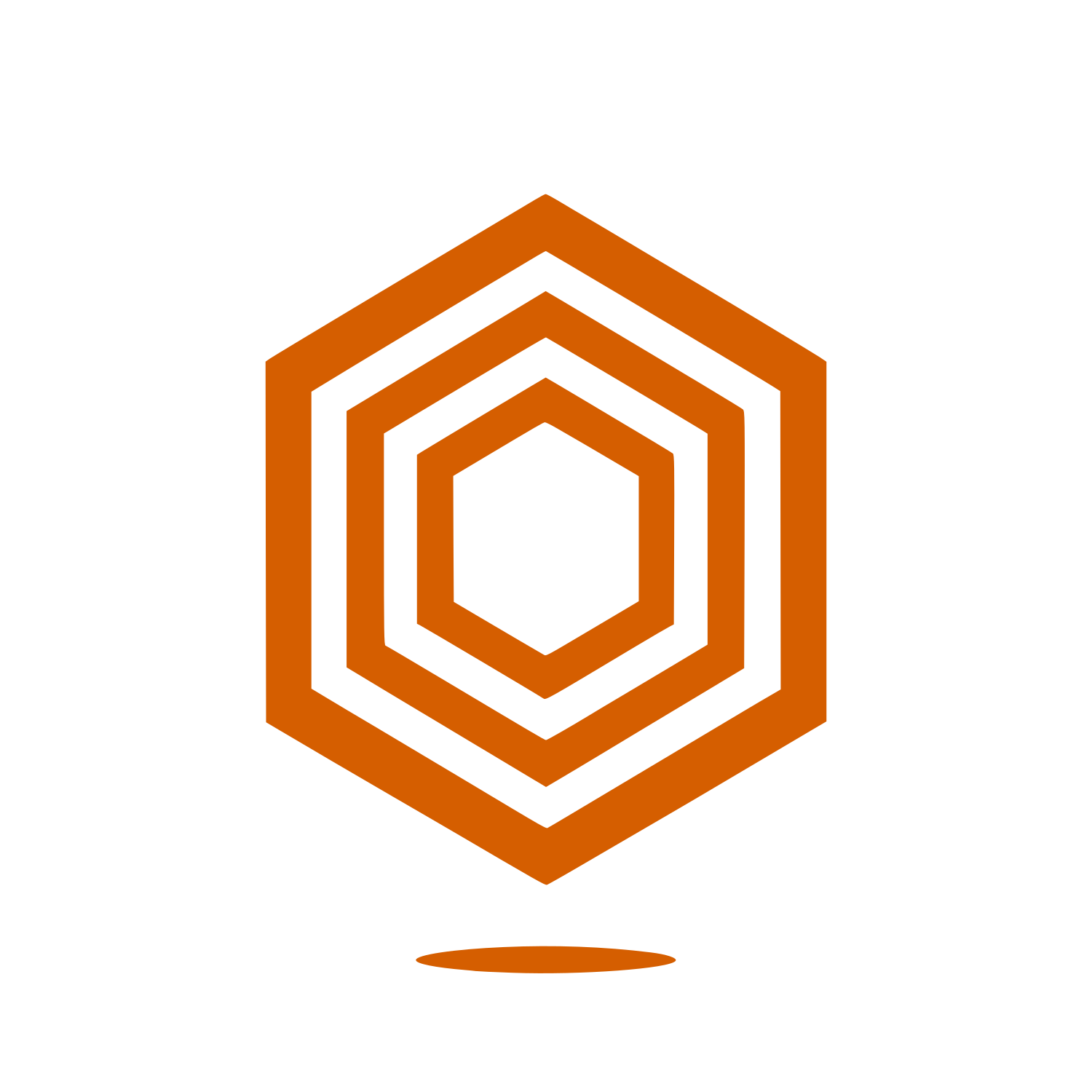 Hexagon Layers Logo #D55E00